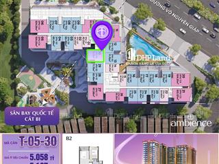 Bán căn hộ 2pn, 71,7m2 tại the ambience hải phòng, 4,839 tỷ vnd view cầu rào 2