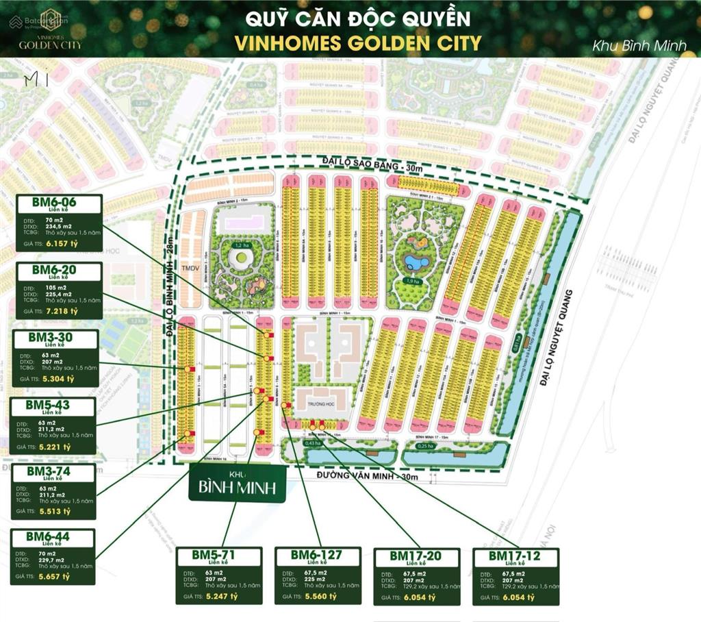 10 bảng hàng hơn 200 căn đang bán tại vin dương kinh giá sau voucher 3,x tỷ xem ảnh để chọn căn