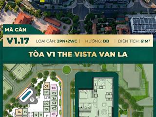 Chính chủ bán căn 61m2 tầng đẹp, chiết khấu 13.8% the vista văn la 0942 968 ***