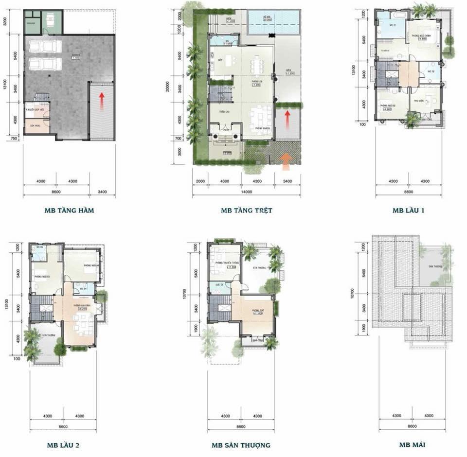 Bán biệt thự 3pn, 4wc tại bà rịa city gate, giá chỉ với 13 tỷ, 340.82 m2