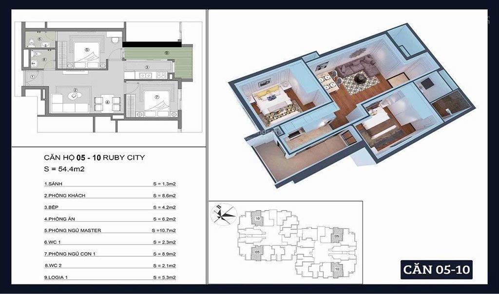 Bán cc ruby city ct3, 3,78 tỷ, 55m2, 2pn, 2wc, giang biên, long biên, hà nội, giá tốt, uy tín