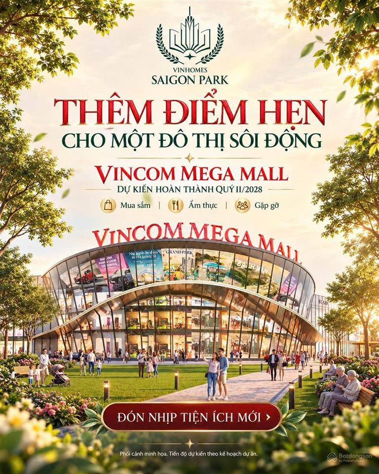 Bán biệt thự tại vinhomes saigon park, 4,85 tỷ, 50m2, 3pn, 4wc, hot!