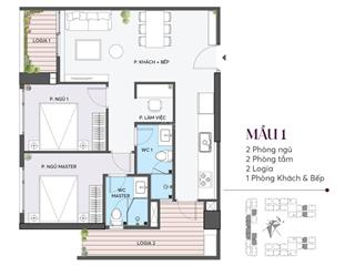 Cần bán nhanh căn 2 ngủ 83m2 giá 5ty7