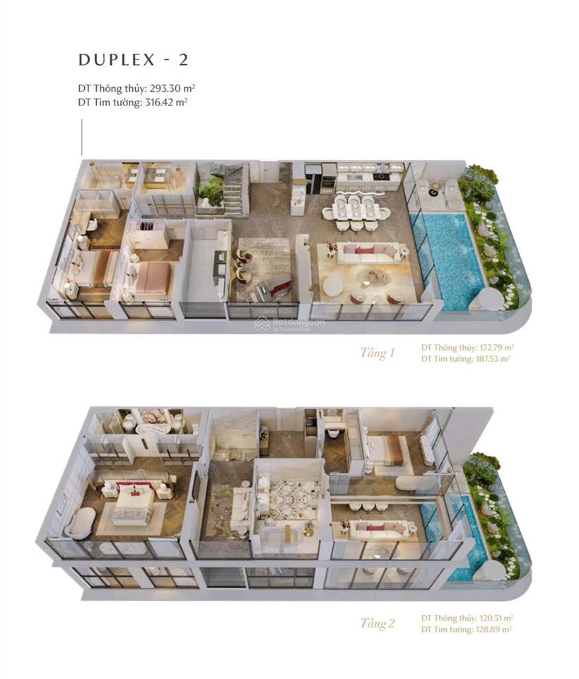 Bán duplex rộng 240m2 view sông hồng giá chỉ 7x triệu/m2, có bể bơi sân vườn riêng hiếm có hà nội
