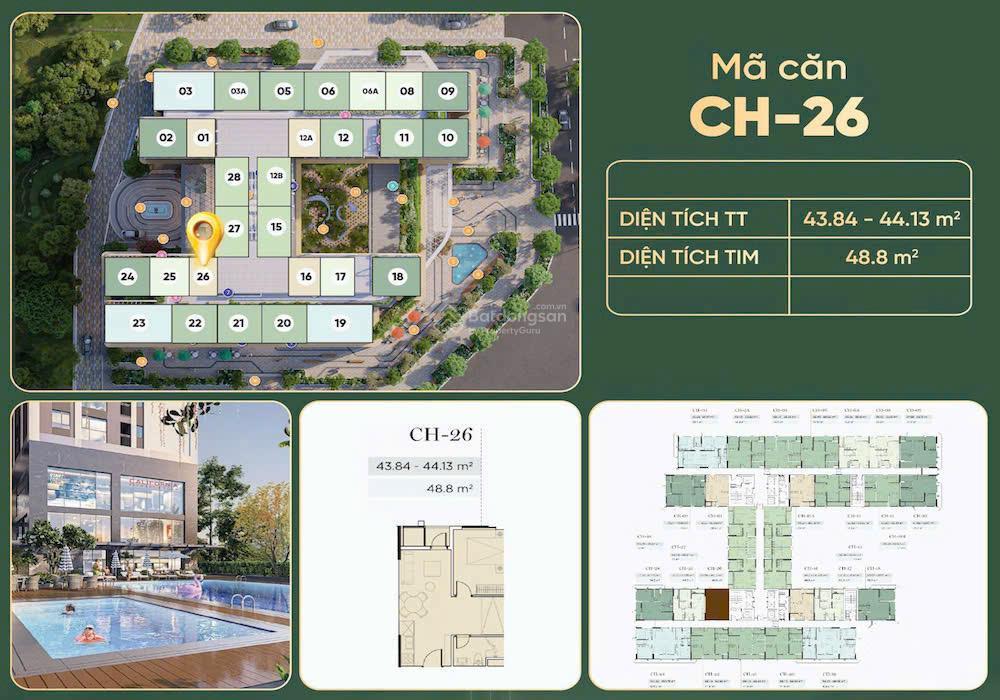 Bán căn 1 ngủ + 45m2 giá tốt view hồ cá koi siêu đẹp tại chung cư galia yên sở  hoàng mai
