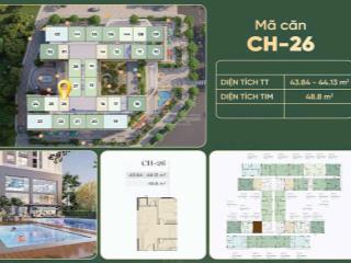 Bán căn 1 ngủ + 45m2 giá tốt view hồ cá koi siêu đẹp tại chung cư galia yên sở  hoàng mai