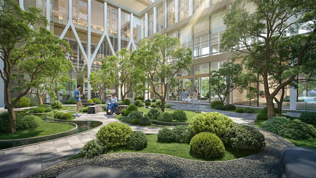 Bán căn 1 ngủ + 45m2 giá tốt view hồ cá koi siêu đẹp tại chung cư galia yên sở  hoàng mai