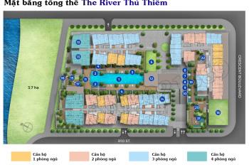 Cho thuê căn 2pn diện tích lớn 140m2 the river nhà siêu đẹp giá chỉ 60 triệu, view sông mát mẻ