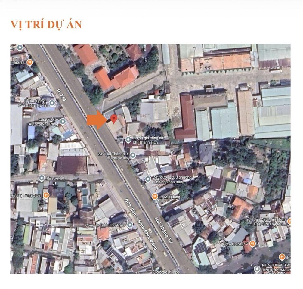 Bán đất 2 mặt tiền 2/4 bắc nha trang. cách biển hòn chồng 1km