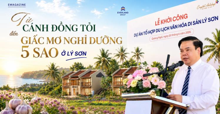 Mặt tiền sát khu resort tiêu chuẩn 5 sao đầu tiên tại lý sơn