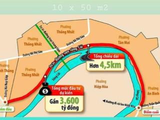 450m2 mặt tiền trung tâm biên hòa, vị trí nằm giữa khu vip d2d nối liền cù lao ngọc hiệp hòa