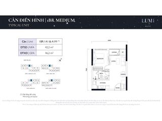 Bán căn hộ 1n diện tích 42m2 của lumi hà nội