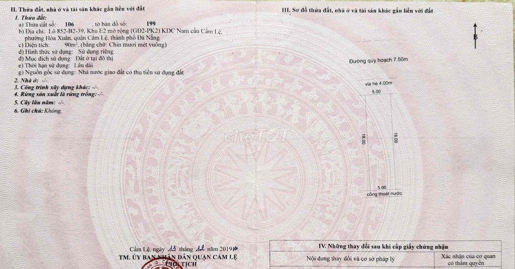 Bán đất đường 7.5m Kiều Sơn Đen, Hoà Xuân giá rẻ sụp hầm