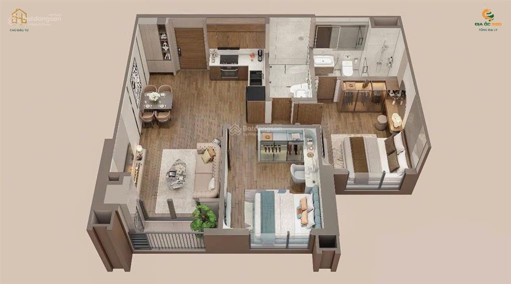 Chính chủ bán căn hộ sông hồng diamond city, dt 62m2 2 phòng ngủ, 2 vệ sinh giá tốt