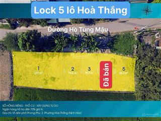 Bán lock 5 lô mặt tiền đường hồ tùng mậu phường hoà thắng ninh ninh hoà khánh hoà giá chỉ 599 triệu