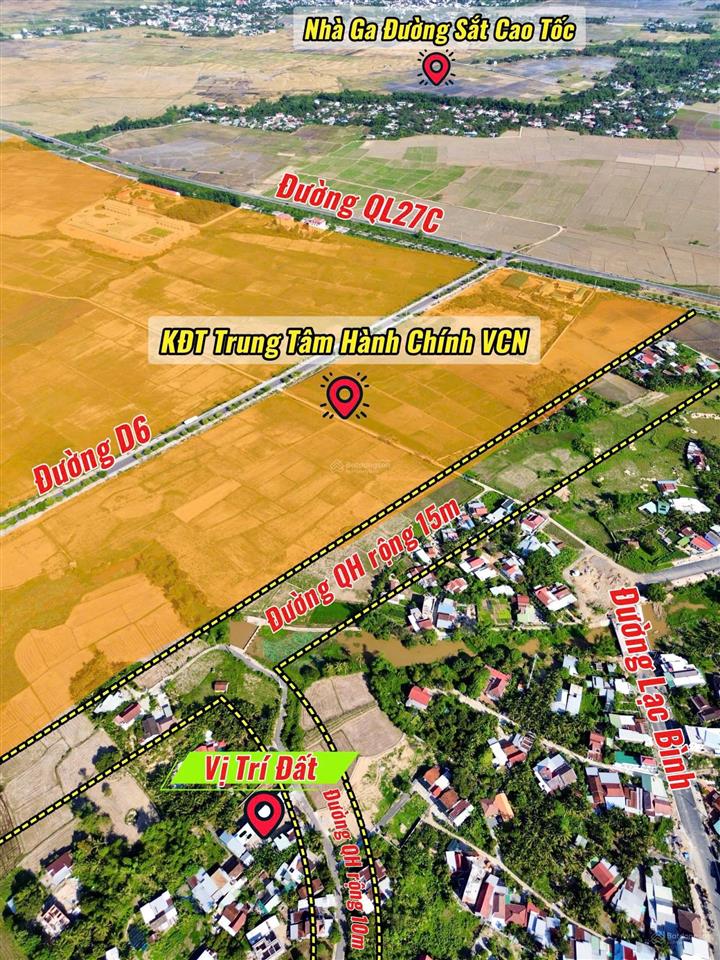 Bán lô đất lạc bình  diên lạc diên khánh giá 1 tỷ 237