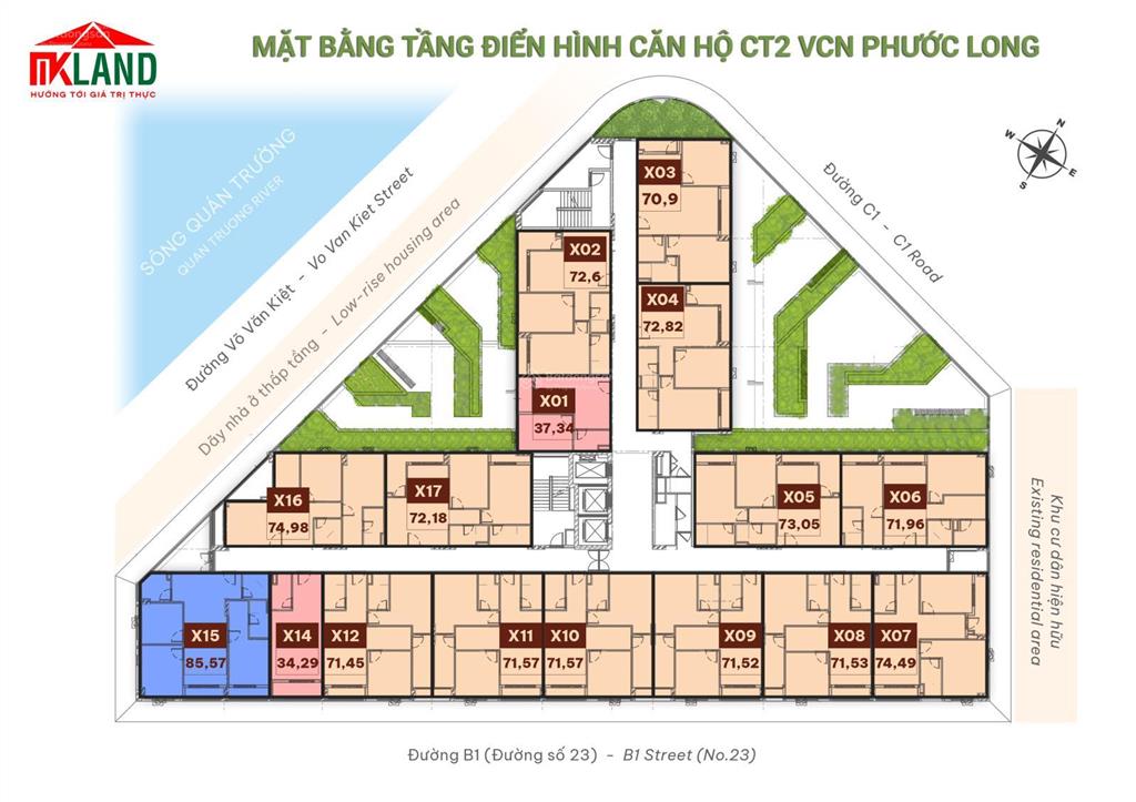 Căn view sông ct2 phước long  căn góc 2pn giá tốt full nội thất