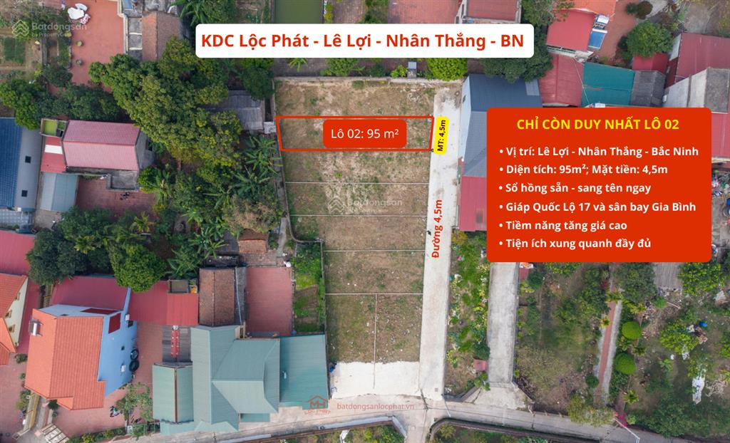 Bán đất thôn lê lợi xã nhân thắng tỉnh bắc ninh