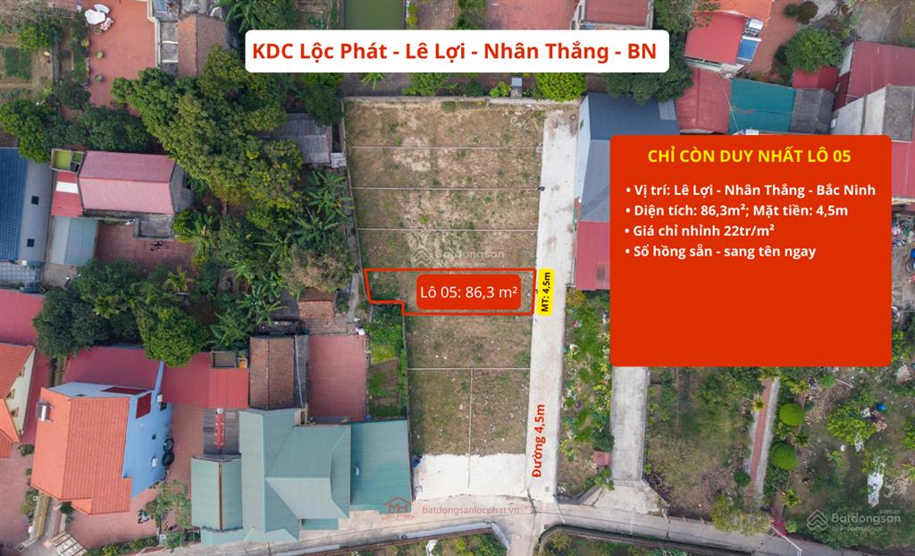 Chính chủ cần chuyển nhượng lô đất gần chợ phường nhân thắng, tỉnh bắc ninh, 0986 287 ***