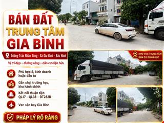 Bán đất đẹp đường trần nhân tông trung tâm xã gia bình