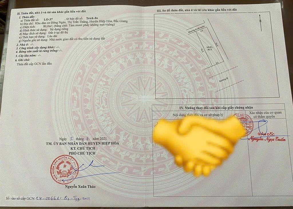 Lô đất đông ngàn  hiệp hòa  bắc ninh đáng xem nhất tầm, giá 1,9x tỷ 0986 287 ***