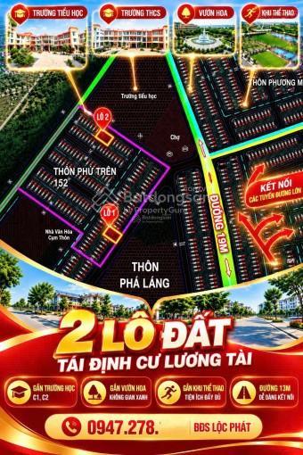 Bán đất tái định cư lương tài, bắc ninh/ gần sân bay, ga tàu, đường cao tốc 120m/ giá hấp dẫn