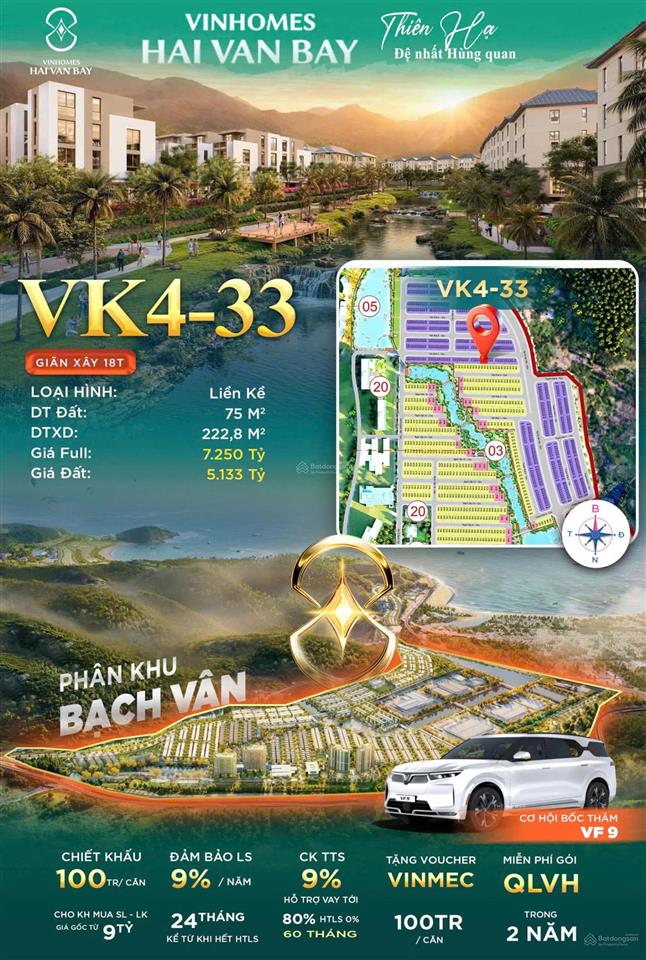Bán suất qũy căn liền kề ven biển đẹp thuộc cđt khu đảo ngọc vinhome làng vân đà nẵng 0901 990 ***