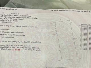 Bán 4500m2 đất vườn thuộc hưng long bình chánh, giá 2,7 tỷ/ công, (dt 110 x 42)