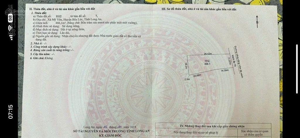 Chủ cần bán 2000m2 đất full thổ cư thuộc mỹ yên bến lức long an, giá 14tỷ tl, giáp ranh bình chánh