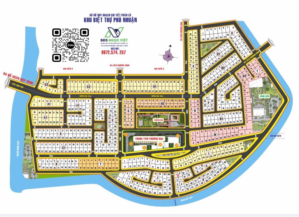 Mt đường 659 kdc phú nhuận 270m2 (15x18) giá bán 110tr/m2 hướng đn sổ hồng