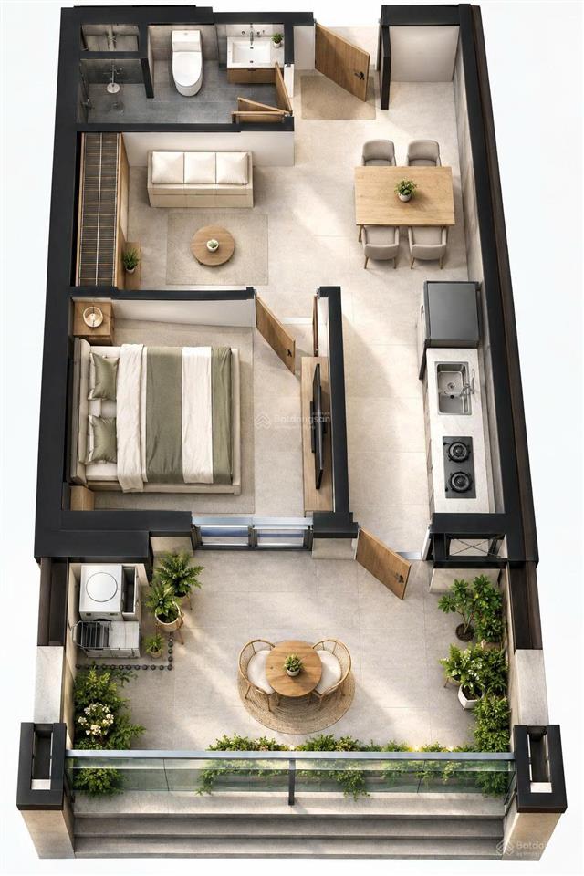 Nổi bật căn hộ studio sân vườn giá hời sun f2 fours tower đà nẵng