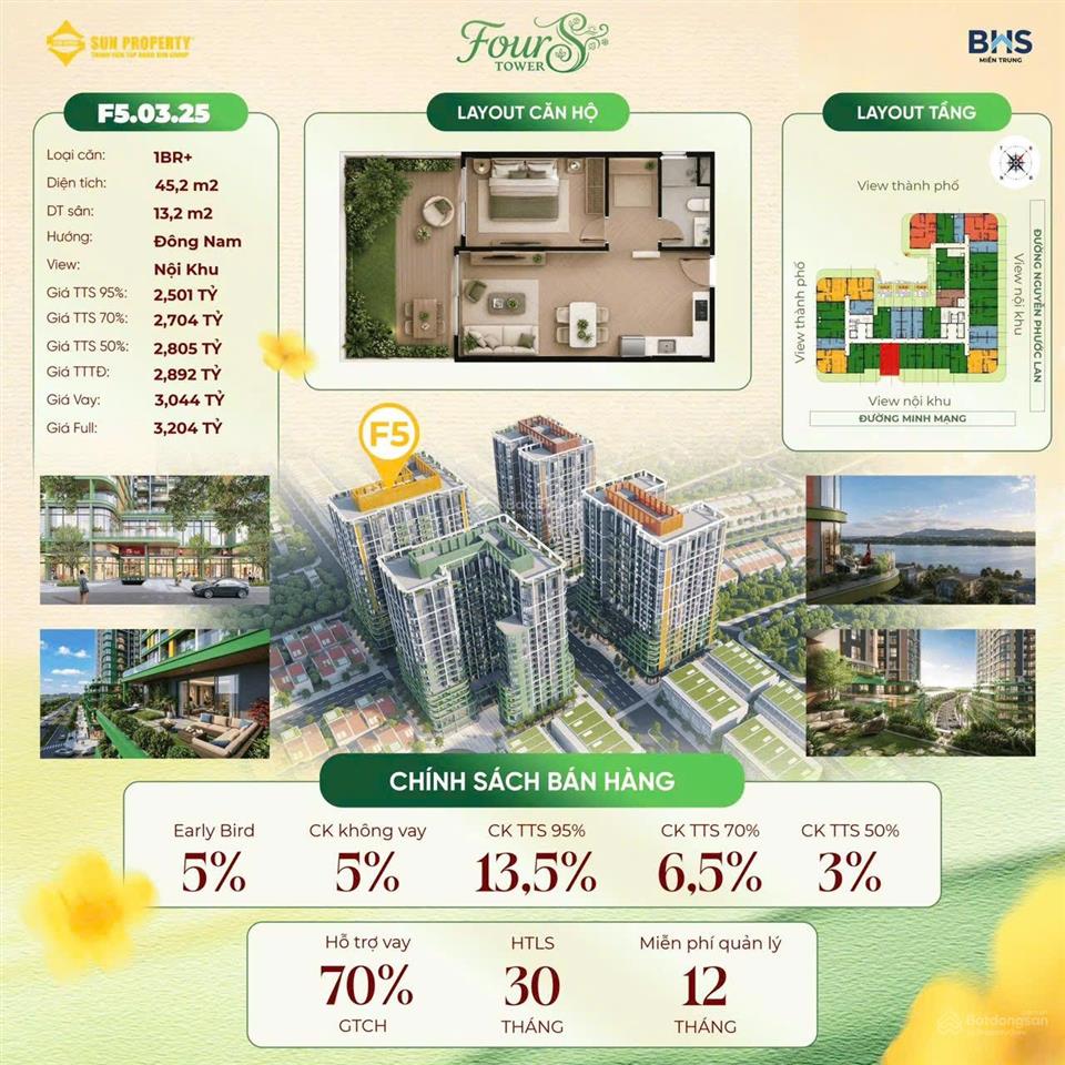 Chỉ với 2 tỷ sở hữu ngay căn hộ vip hoà xuân  view sông, biển đà nẵng