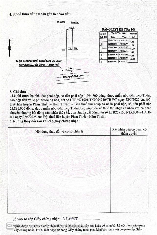 Chính chủ bán gấp 600m2 mặt tiền du lịch nguyễn đình chiểu, hàm tiến mũi né chỉ 23tr/m2