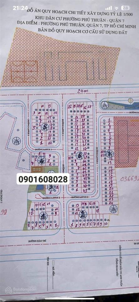Đất đường đào trí 5x18.5=92.5m2 giá 7.2 tỷ
