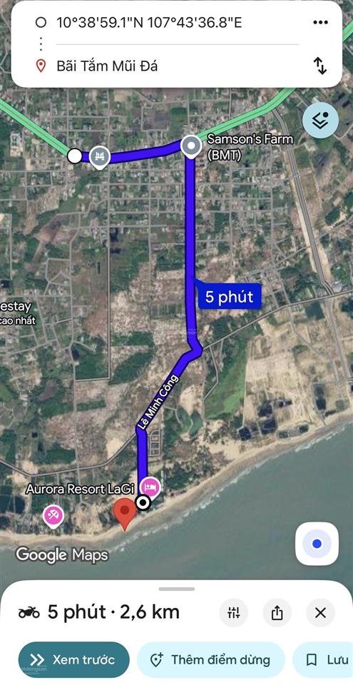 Bán đất mặt tiền quốc lộ 55, 3 tỷ, 408m2, hàng hiếm tại la gi, bình thuận