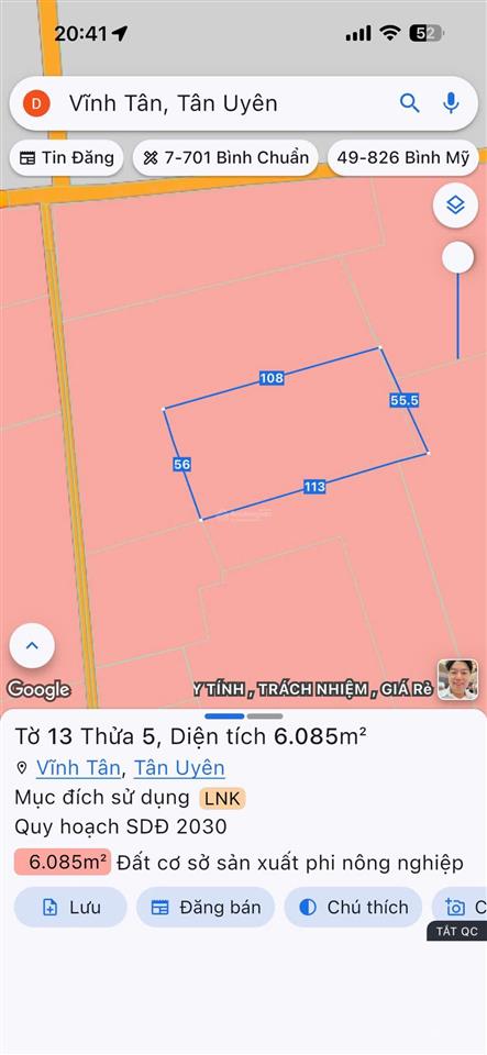 Cần bán gấp chủ ngộp lắm rồi. 16.000m2 đất cao su đang thu hoạch năm thứ 3, quy hoạch skc