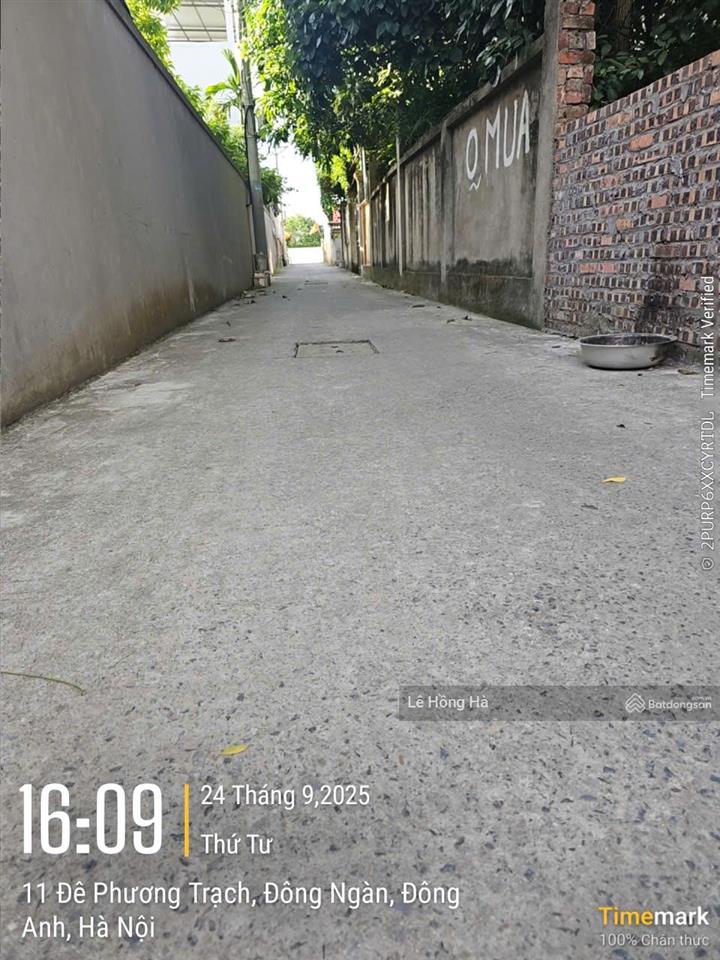 Chính chủ bán đất 73.5m² đông ngàn, đông anh cách cầu đông trù 500m, đường 3m, giá 95tr/m²