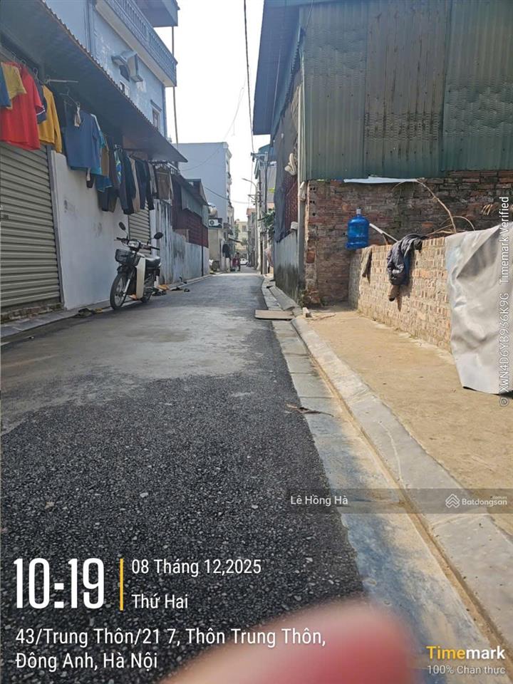 Bán đất 42m2 ngõ 3.2m ô tô vào nhà trung thôn, đông hội, đông anh, giá 132 tr/m2