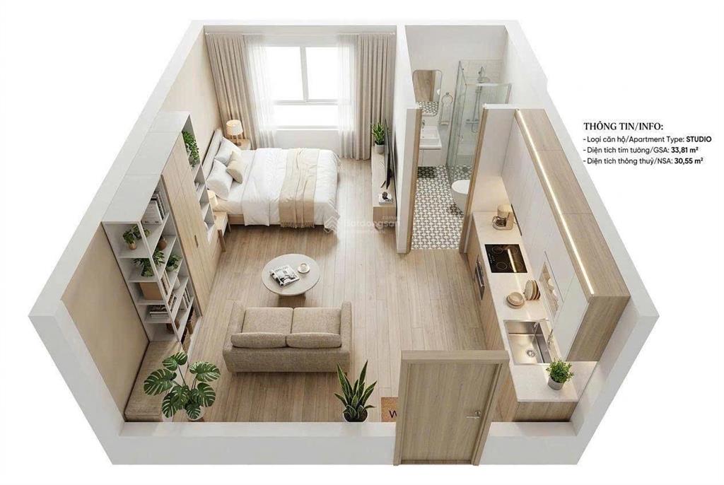 Căn stu của tòa f1 fours tower giá từ chủ đầu tư hưởng tất cả chiết khấu