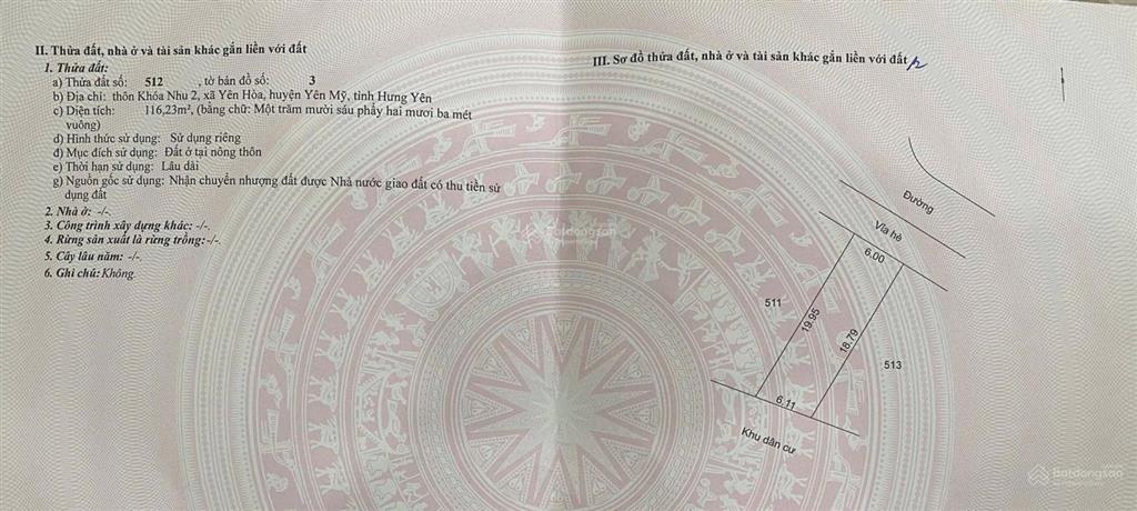 Bán lô đất đấu giá yên hoà  yên mỹ  hưng yên