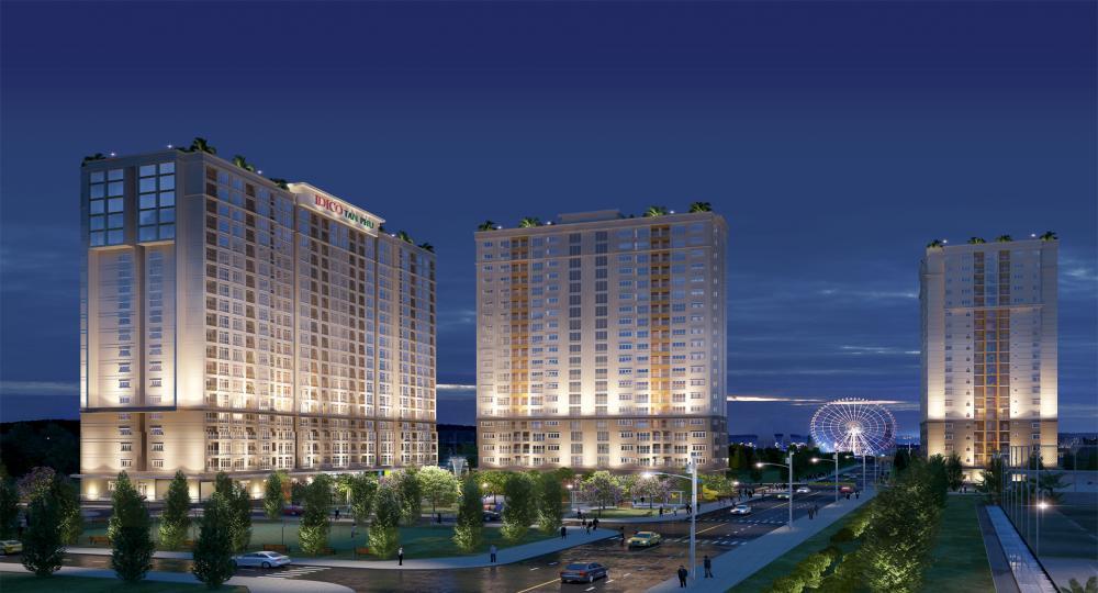 Chung cư idico 71m2 đường lũy bán bích có sổ hồng cần bán, 2 phòng ngủ
