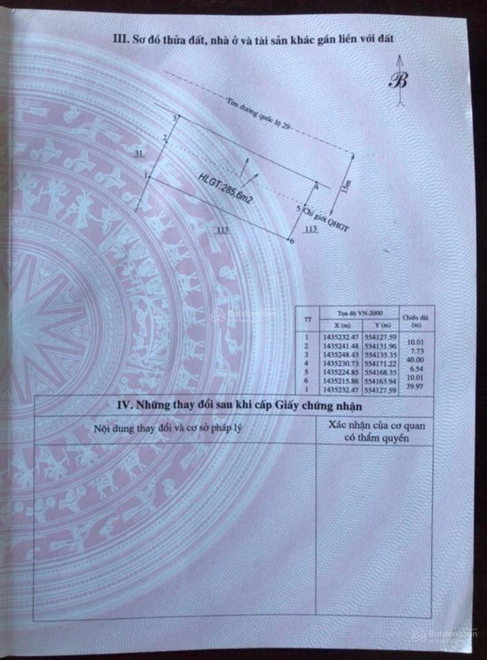 Bán lô đất mặt tiền quốc lộ 29, 40x16, giá bán 2,15 tỷ