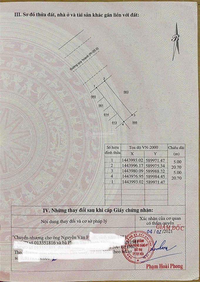 Bán lô đất lk1, đường phan trọng đường, phường phú đông, 5x20,7m, giá 1,95 tỷ