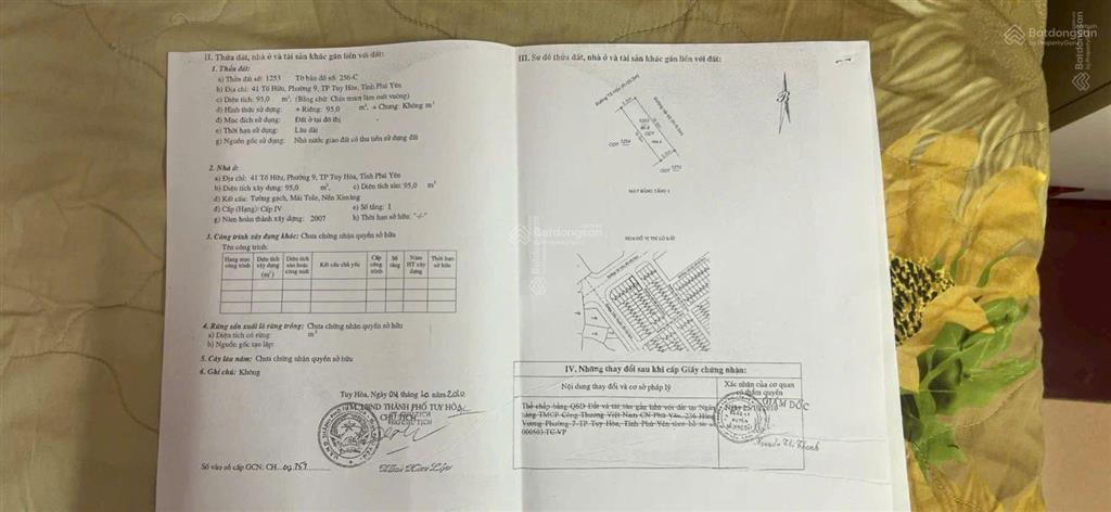 Bán mặt tiền 5x19, số nhà 41 tố hữu, phường 9, tp. tuy hòa. giá 3,5 tỷ