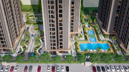 Nóng bỏng tay  bán gấp 2pn 54m2 4tỷ4 tầng trung, hướng mát, view bể bơi dự án mới bàn giao
