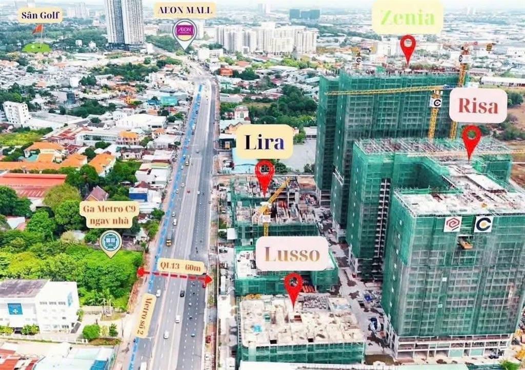 Căn hộ cao cấp lusso saigon mặt tiền ql13 chỉ từ 2 tỷ 5 căn 2pn.  0901 555 ***