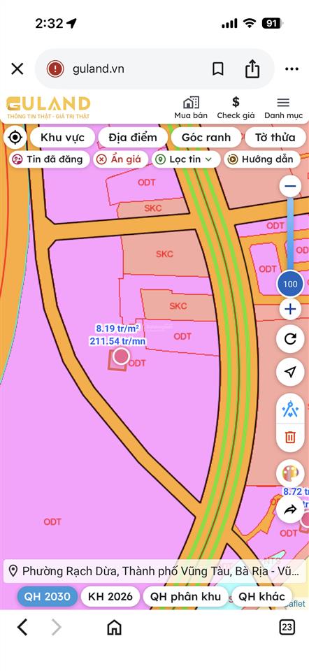 Đất làm nhà vườn p12 vũng tàu, cách đường 30/4 70 mét, hẻm 6 mét