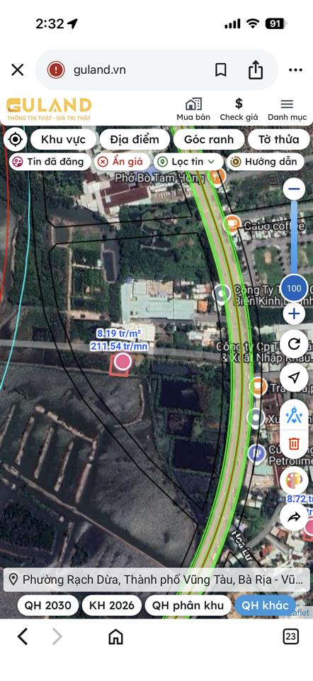 Đất làm nhà vườn p12 vũng tàu, cách đường 30/4 70 mét, hẻm 6 mét