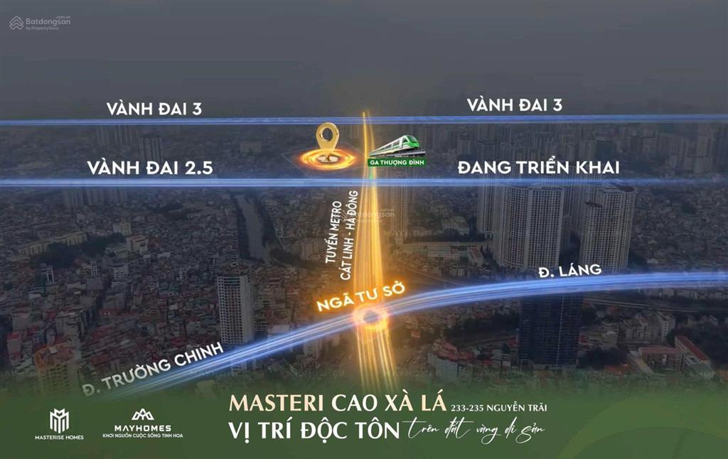 Hot  ra mắt dự án cao xà lá (masterise nguyễn trãi) mặt đường nguyễn trãi.  cập nhật giá