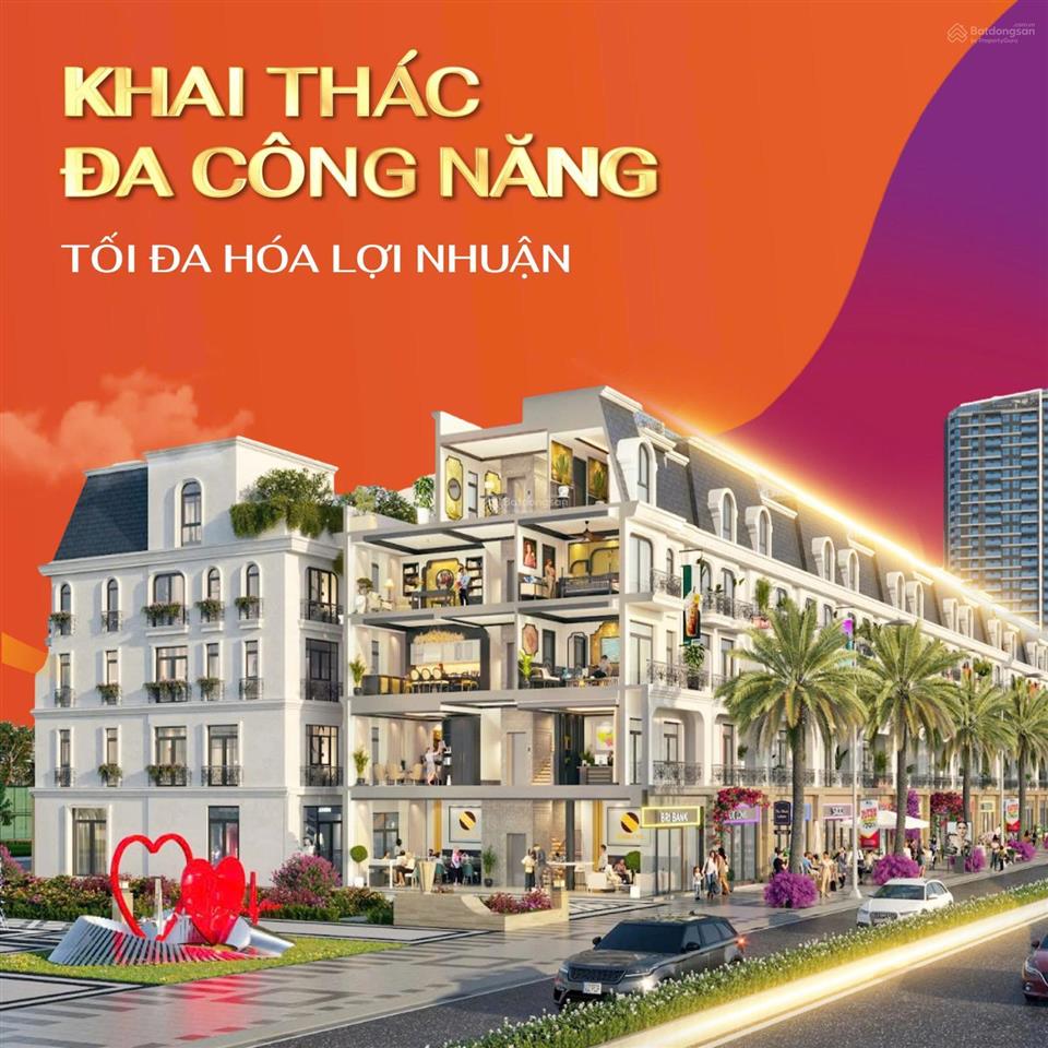 Sở hữu ngay căn shophouse 96m2 5 tầng trục đường thông rộng 25m2 chỉ 13,x tỷ tại hoàng huy new city
